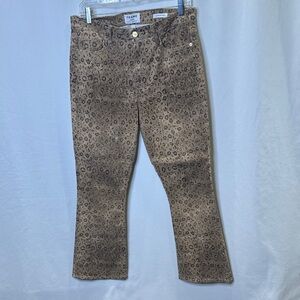Frame Denim Le Crop Mini Boot pant in snakeskin print.  Size 30. Like new.